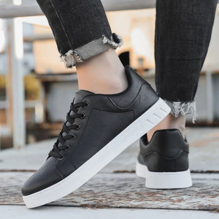 Men's Vegan Leather Lace-Up Shoes Lightweight Classic Footwear