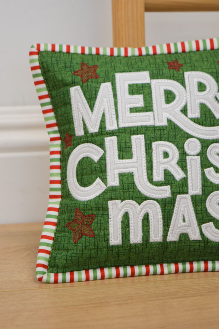 Merry Christmas Shelf Pillow Fabric Kit