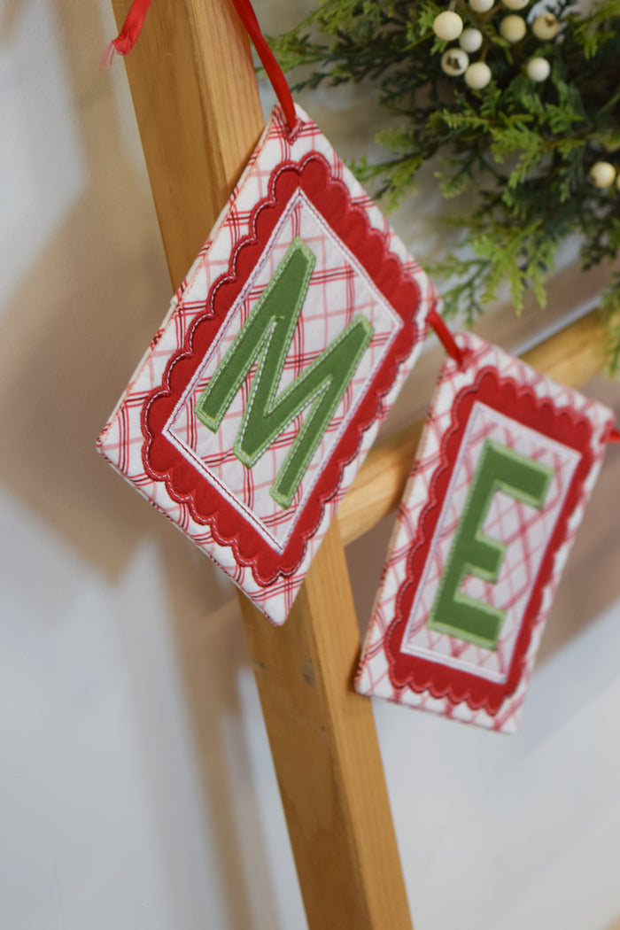 Merry in the Hoop Banner Fabric Kit-Red