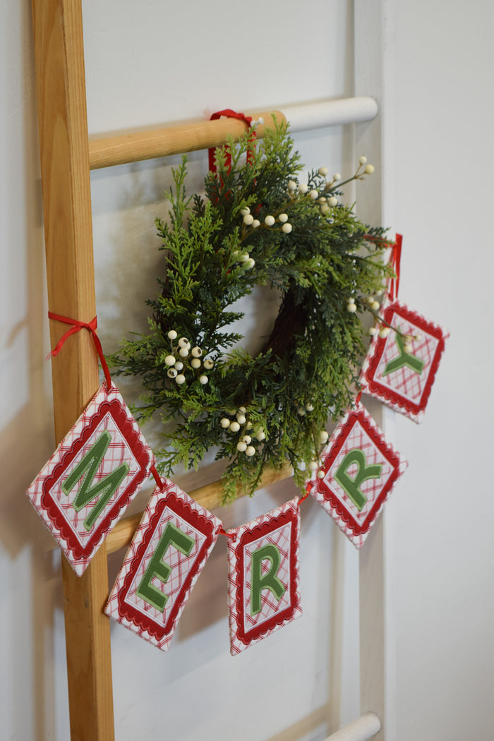 Merry in the Hoop Banner Fabric Kit-Red
