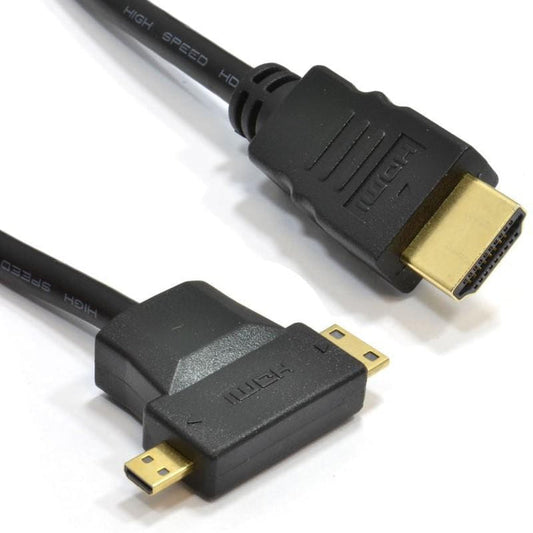 Micro and Mini HDMI Hammerhead Cable - 1m [Discontinued] by The Pi Hut - The Pi Hut