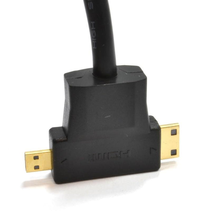 Micro and Mini HDMI Hammerhead Cable - 1m [Discontinued] by The Pi Hut - The Pi Hut