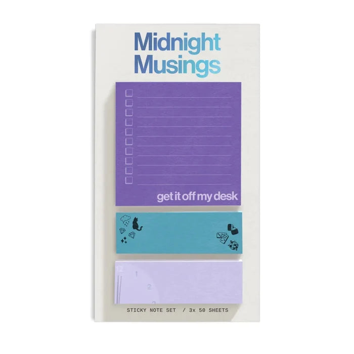 Midnight Musings Sticky Note Set by Shop Trimmings - Owl & Goose Gifts