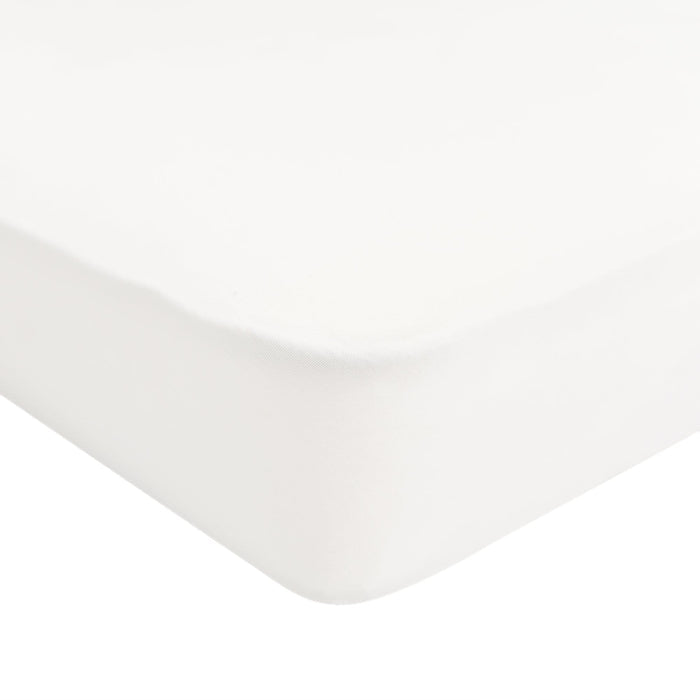 Corner of Kyte Baby Mini Crib Sheet in Cloud