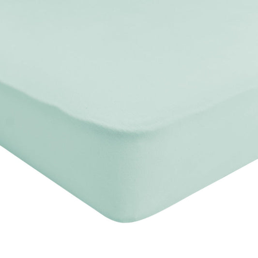 Corner of Kyte Baby Mini Crib Sheet in Sage
