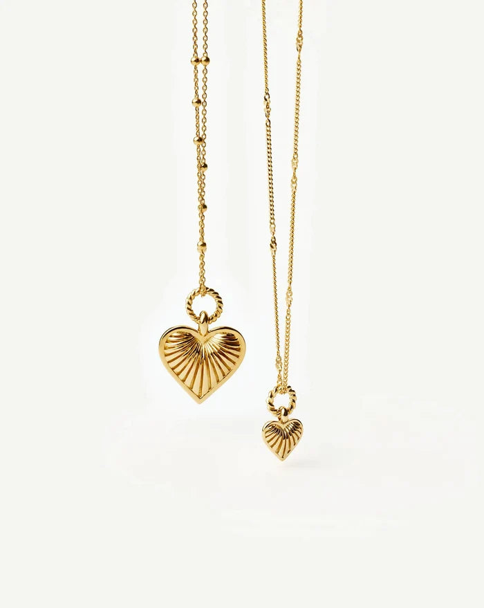 Mini Ridge Heart Charm Pendant Necklace Necklaces Missoma