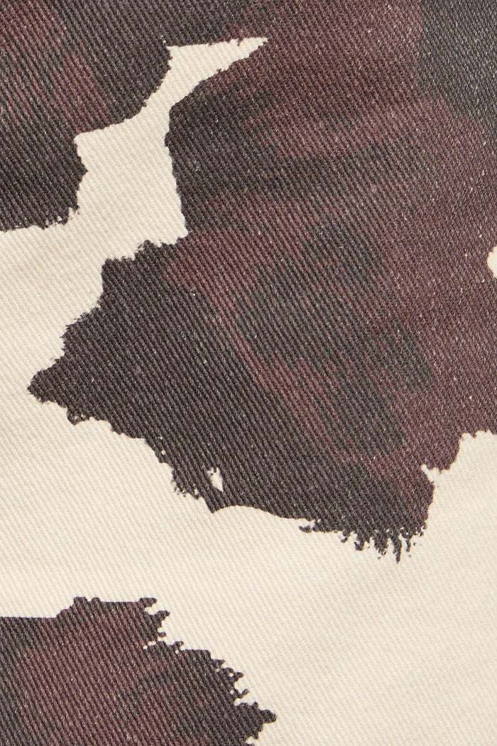 MINI SKIRT: CREAM-BROWN ANIMAL