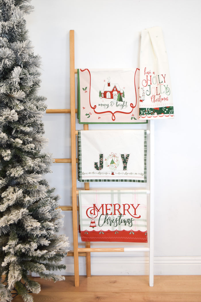 Mistletoe & Holly Dishtowels Fabric Kit
