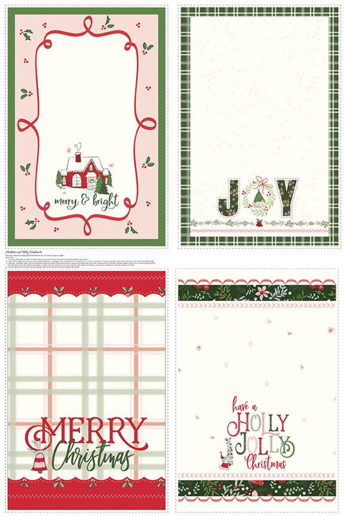 Mistletoe & Holly Dishtowels Fabric Kit