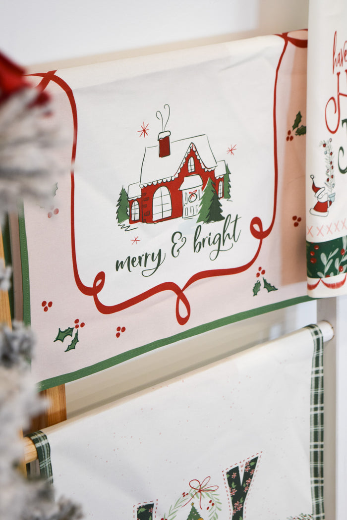 Mistletoe & Holly Dishtowels Fabric Kit