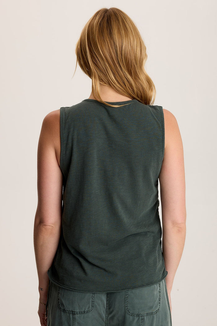 XCVI Mitzi Twill Cinched Cord Tank