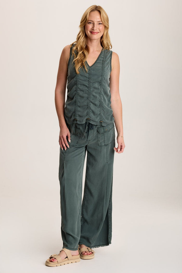XCVI Mitzi Twill Cinched Cord Tank