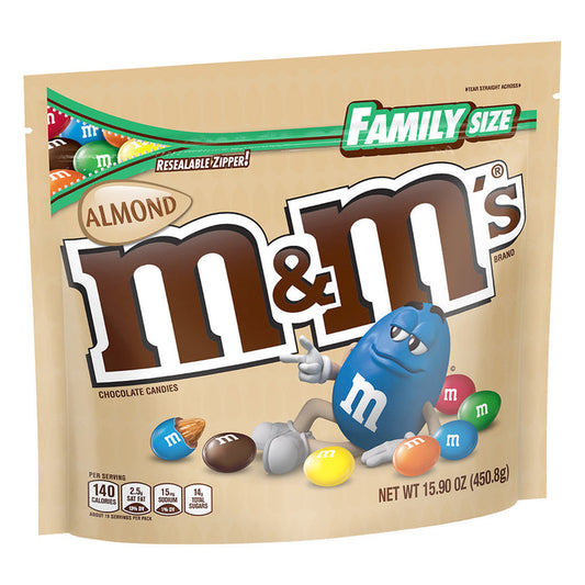 M&M's Almond Candy Pouches - 8 Count