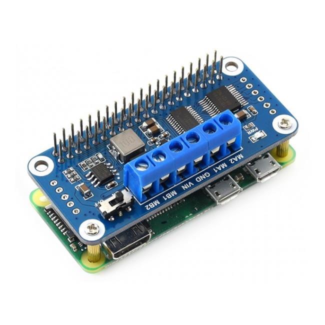 Motor Driver pHAT for Raspberry Pi (I2C) by Waveshare - The Pi Hut
