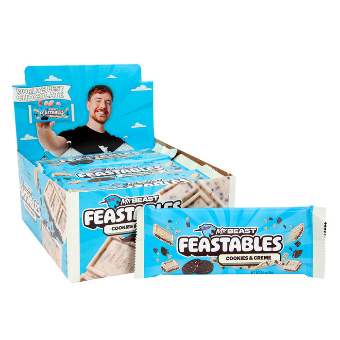 MrBeast Feastables Cookies and Creme Candy Bar - 24 Count