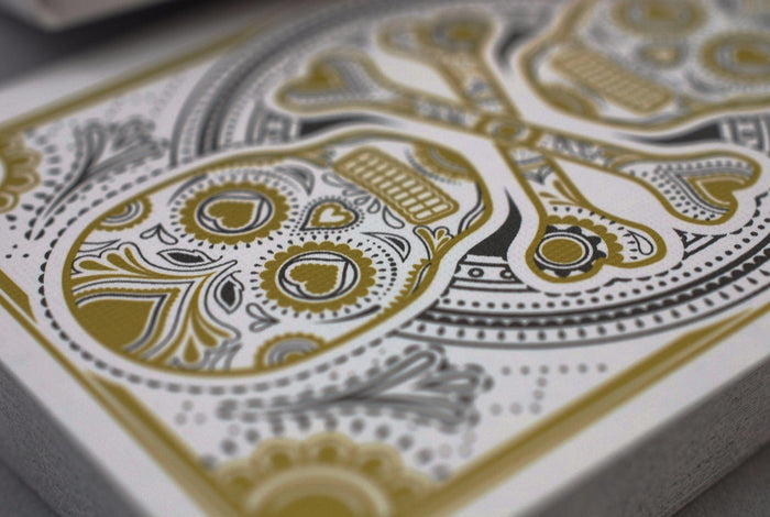 Muertos Mourning Gold Playing Cards* Playing Cards by Steve Minty
