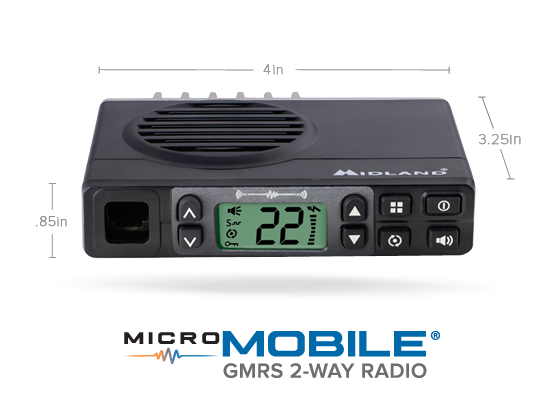 Midland MXT105 GMRS Radio Dimensions | Right Channel Radios
