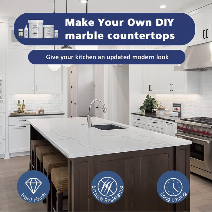 NADAMOO White Marble Countertop Paint Kit
