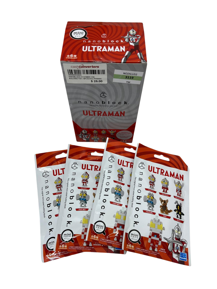 Nanoblock NBMC05 Ultraman Mini Sized Building Blocks Box Of 4 Random Individual Pieces