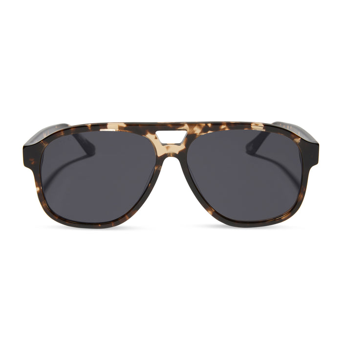 jessie james decker x diff eyewear featuring the nash navigator prescription sunglasses with a espresso frame front view