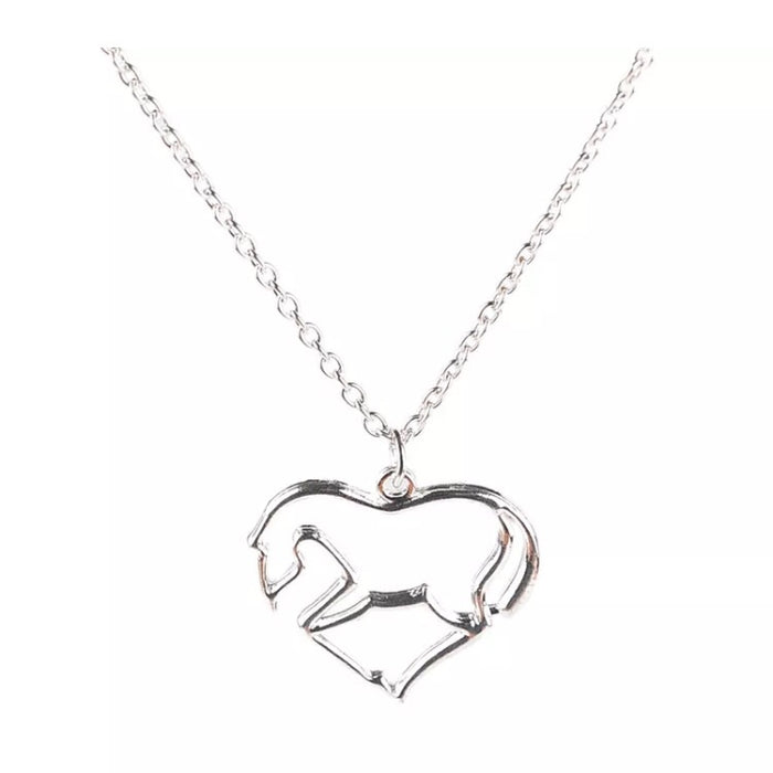Necklace: Heart horse