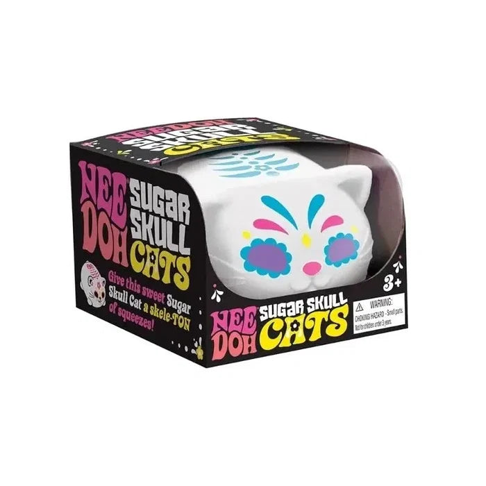 Nee Doh Sugar Skull Cool Cats 2.5 Inch Squish Ball Fidget Toy