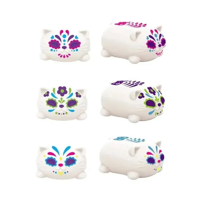 Nee Doh Sugar Skull Cool Cats 2.5 Inch Squish Ball Fidget Toy