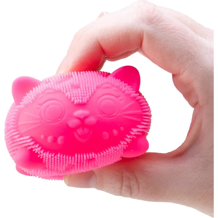 Nee Doh Wild Cats Fuzz Ball 3 Inch Squish Ball Fidget Toy
