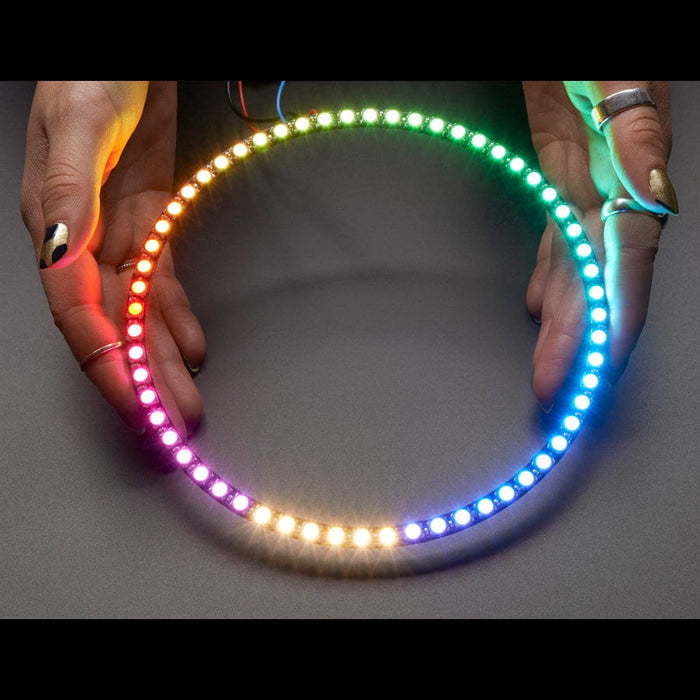 NeoPixel 1/4 60 Ring - 5050 RGBW LED w/ Integrated Drivers (Cool White - 6000K) by Adafruit - The Pi Hut