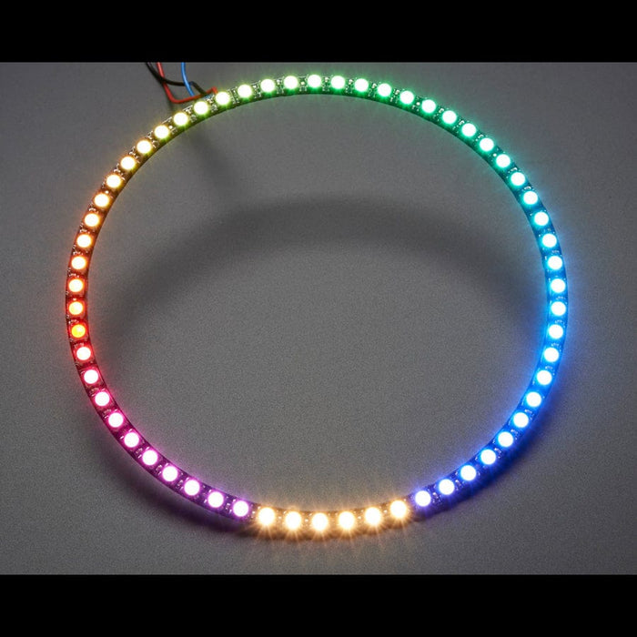 NeoPixel 1/4 60 Ring - 5050 RGBW LED w/ Integrated Drivers (Cool White - 6000K) by Adafruit - The Pi Hut