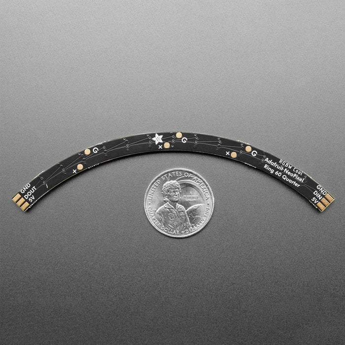 NeoPixel 1/4 60 Ring - 5050 RGBW LED w/ Integrated Drivers (Cool White - 6000K) by Adafruit - The Pi Hut