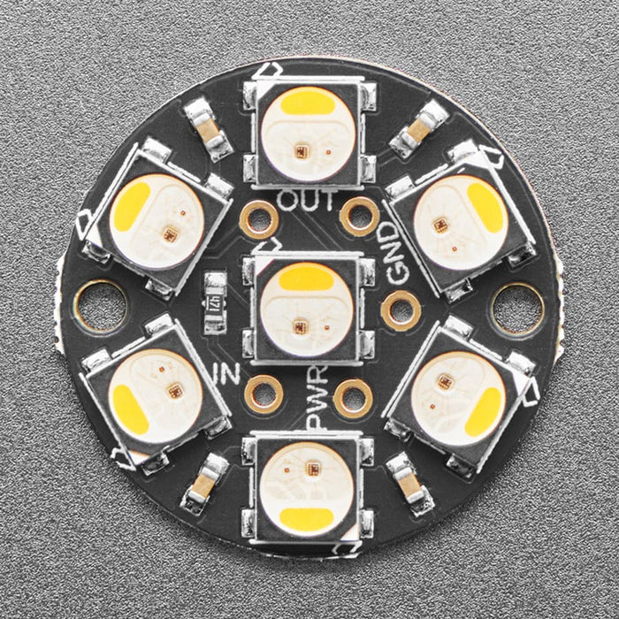 NeoPixel Jewel - 7 x 5050 RGBW LED w/ Integrated Drivers (Warm White - ~3000K) by Adafruit - The Pi Hut