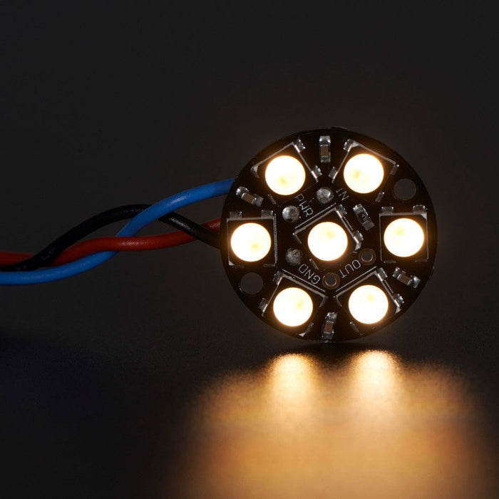 NeoPixel Jewel - 7 x 5050 RGBW LED w/ Integrated Drivers (Warm White - ~3000K) by Adafruit - The Pi Hut