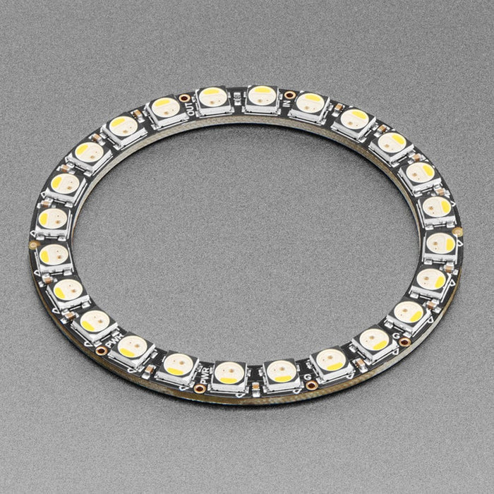 NeoPixel Ring - 24 x 5050 RGBW LEDs w/ Integrated Drivers (Natural White - 4500K) by Adafruit - The Pi Hut