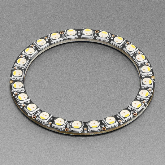 NeoPixel Ring - 24 x 5050 RGBW LEDs w/ Integrated Drivers (Natural White - 4500K) by Adafruit - The Pi Hut