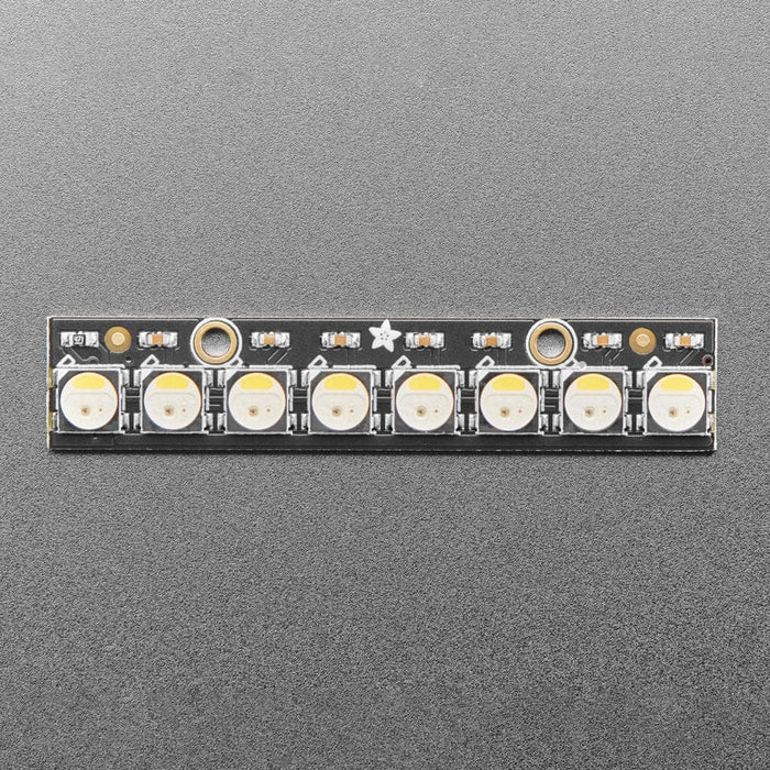 NeoPixel Stick - 8 x 5050 RGBW LEDs - Cool White - 6000K by Adafruit - The Pi Hut