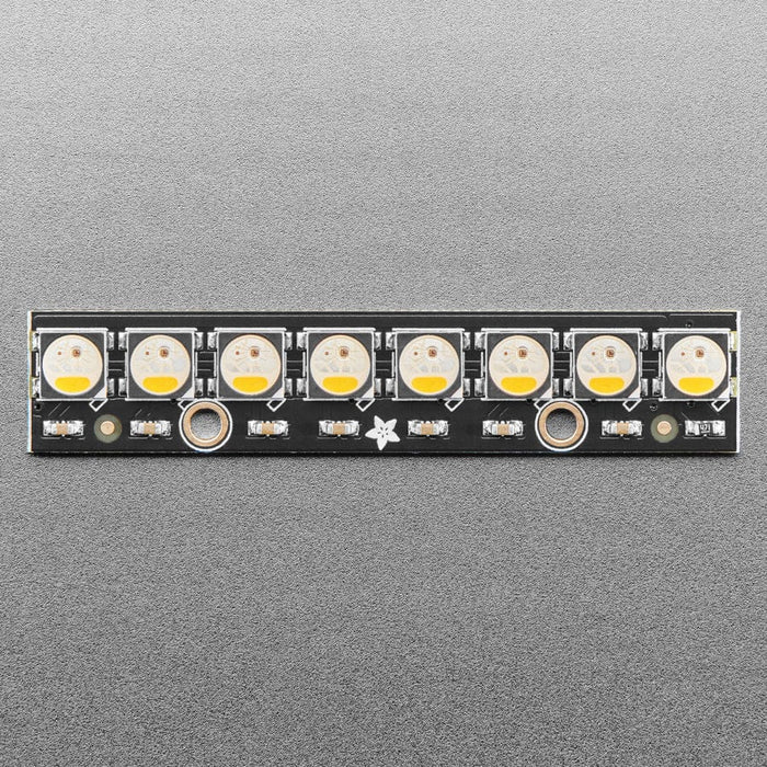 NeoPixel Stick - 8 x 5050 RGBW LEDs - Warm White - 3000K by Adafruit - The Pi Hut