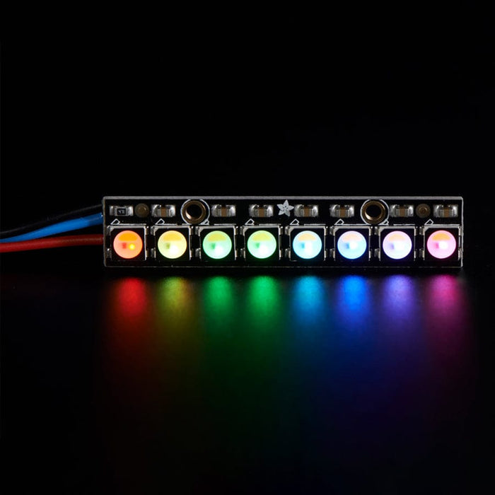 NeoPixel Stick - 8 x 5050 RGBW LEDs - Warm White - 3000K by Adafruit - The Pi Hut