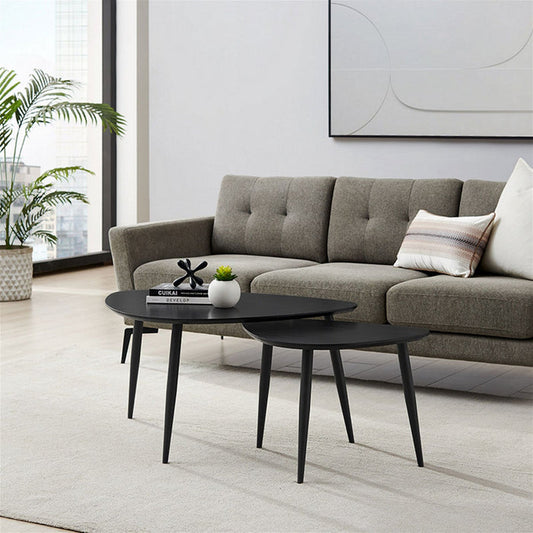 Nested Coffee Table Black on Black Oak by Urban Style -Home Living Store - -