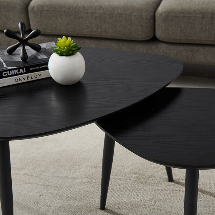 Nested Coffee Table Black on Black Oak by Urban Style -Home Living Store - -