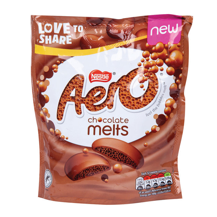 Nestle Aero Milk Chocolate Melts Candy Pouches - 8 Count