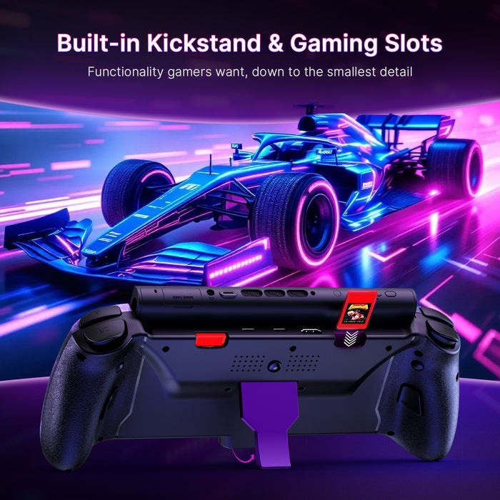 Place the Gripcon and console on the table using the built-in stand.