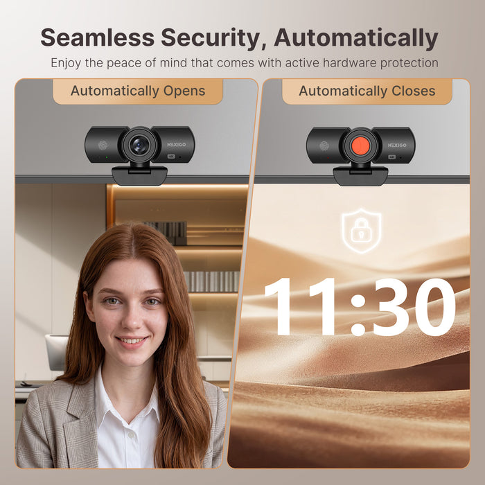 Split image of a privacy cover in open and closed positions.