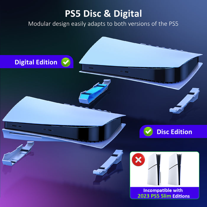 Horizontal Stand compatible with PS5 Disc & Digital