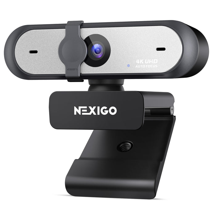 This is a white-background image of a 4K webcam.