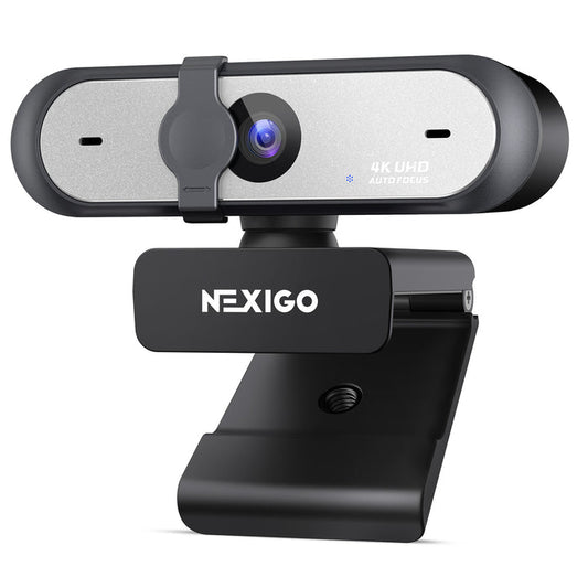 This is a white-background image of a 4K webcam.