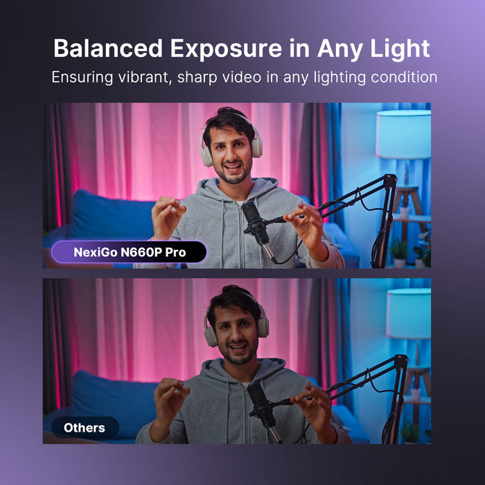 Shows a streamer wearing headphones delivering a smooth live broadcast.