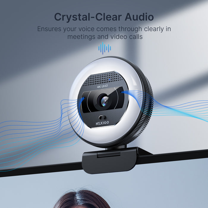 The webcam automatically focusing on a person’s face