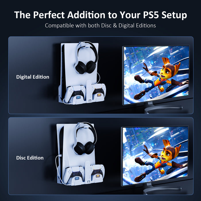 NexiGo PS5 (All Versions) and PSVR2 Wall Mount Kit with Charging Station consumerelectronics - NexiGo