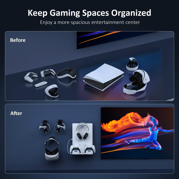 NexiGo PS5 (All Versions) and PSVR2 Wall Mount Kit with Charging Station consumerelectronics - NexiGo